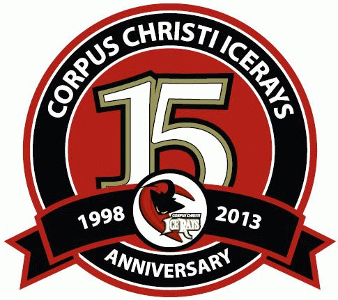 corpus christi icerays 2013 anniversary logo iron on transfers for clothing